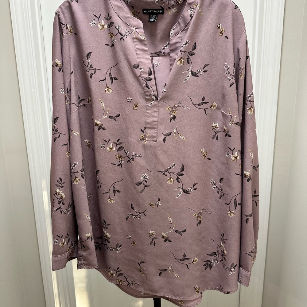 Mauve Floral Print Women’s Shirt